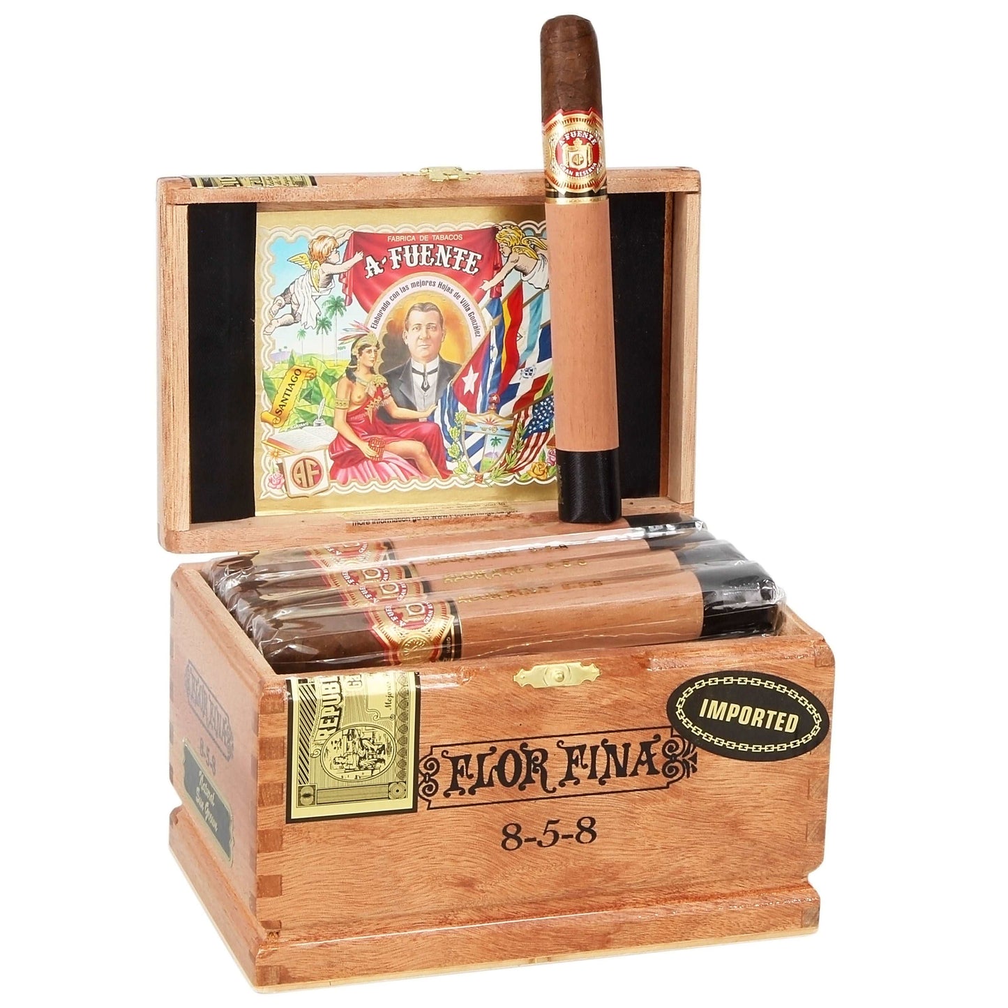 Arturo Fuente Gran Reserva Flor Fina 8-5-8 Sun Grown - Shop Cigars Now - - Corona Grande, Dominican Republic, MEDIUM, Sungrown Wrapper