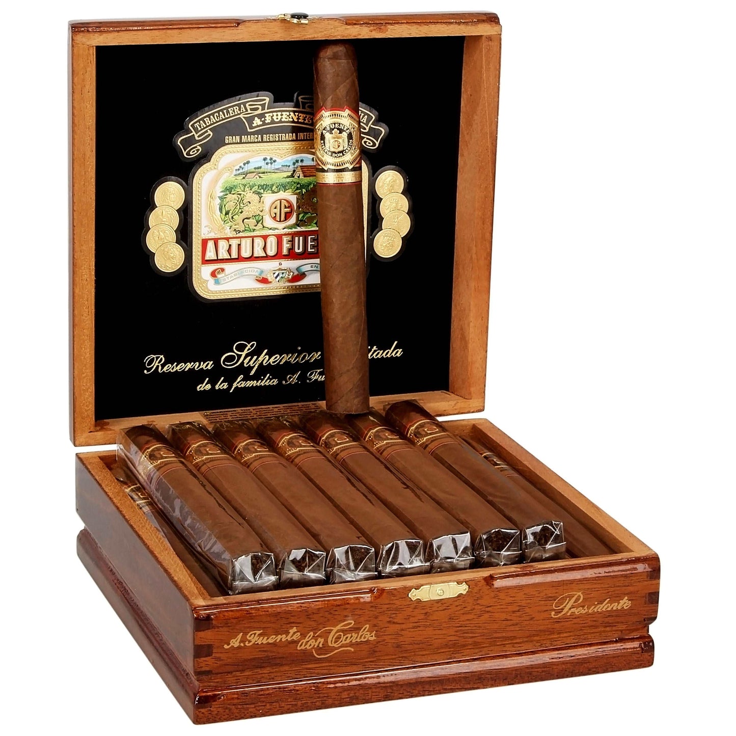 Arturo Fuente Don Carlos Presidente - Shop Cigars Now - - Cameroon Wrapper, Dominican Republic, FULL, Toro