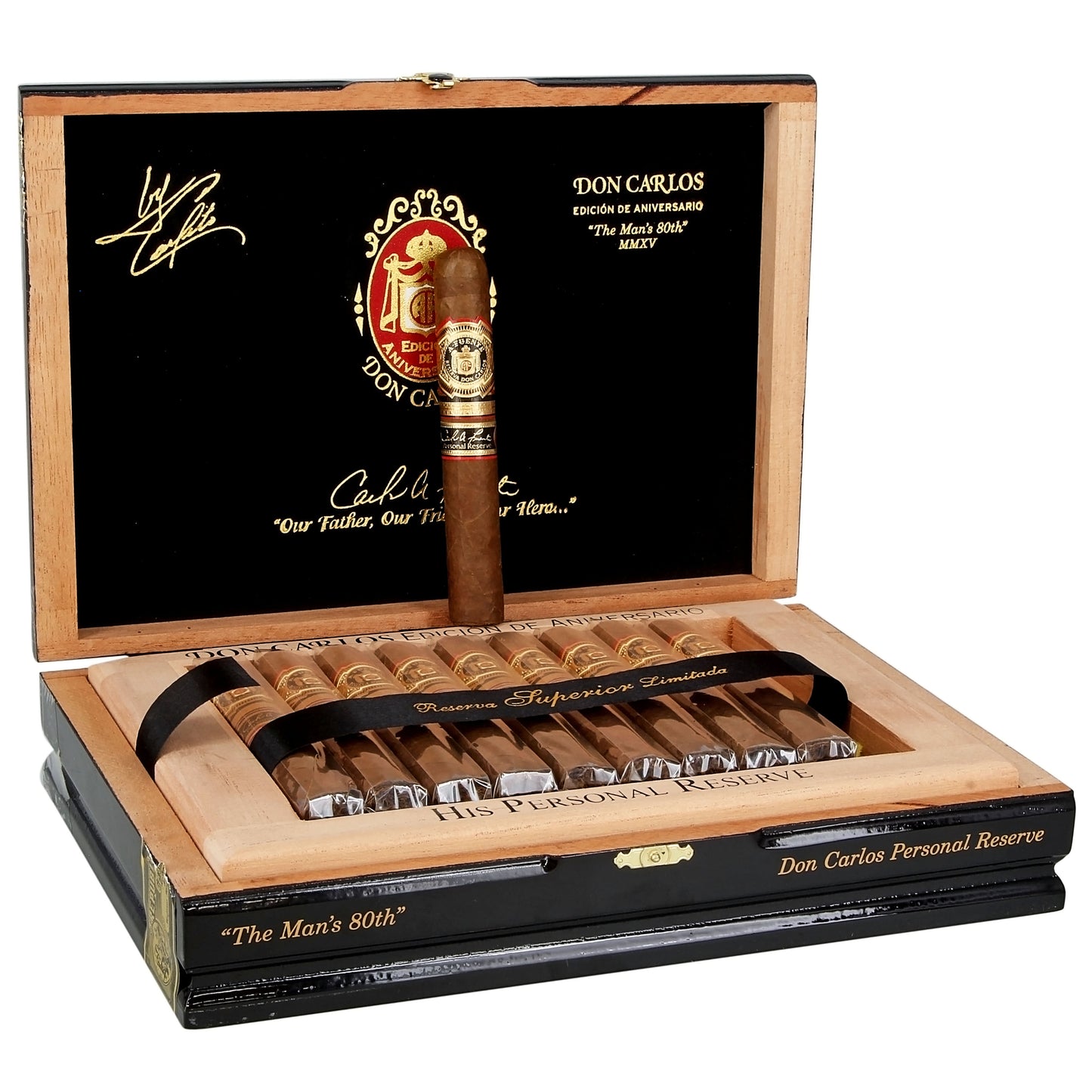 Arturo Fuente Don Carlos Personal Reserve "The Mans 80th" - Shop Cigars Now - - Cameroon Wrapper, Dominican Republic, FULL, Robusto