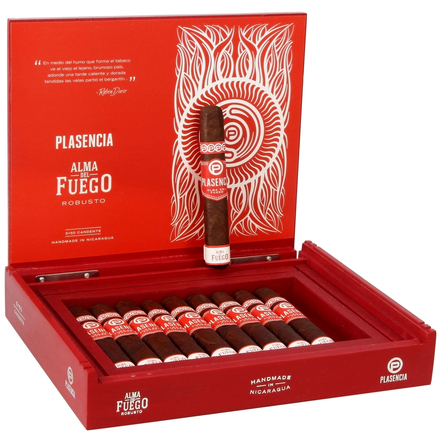 Plasencia Alma del Fuego Candente Robusto - Shop Cigars Now - - Box Pressed, Medium, Nicaragua, Nicaraguan Wrapper, Robusto
