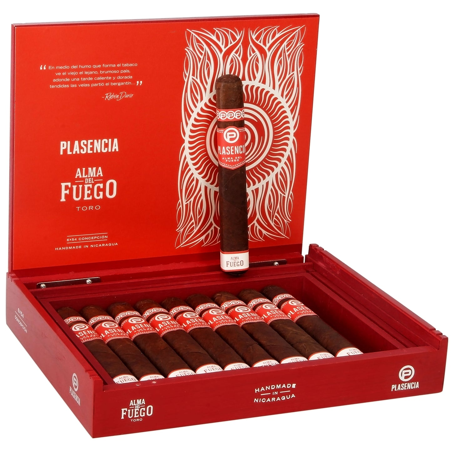 Plasencia Alma Del Fuego Concepcion Toro - Shop Cigars Now - - Box Pressed, Medium, Nicaragua, Nicaraguan Wrapper, Toro