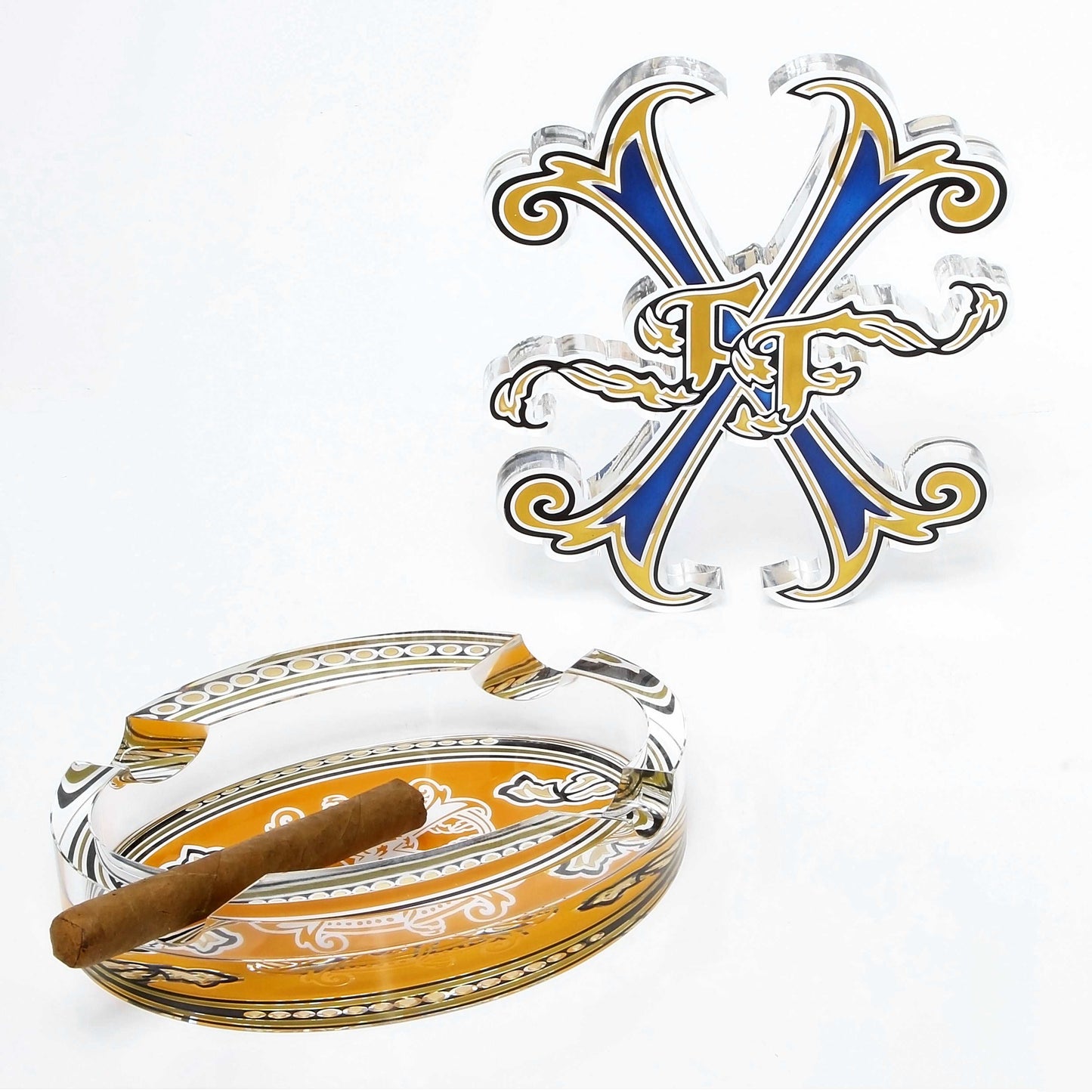 Arturo Fuente Opus X Story Blue 4 Cigar Ashtray - Shop Cigars Now - -