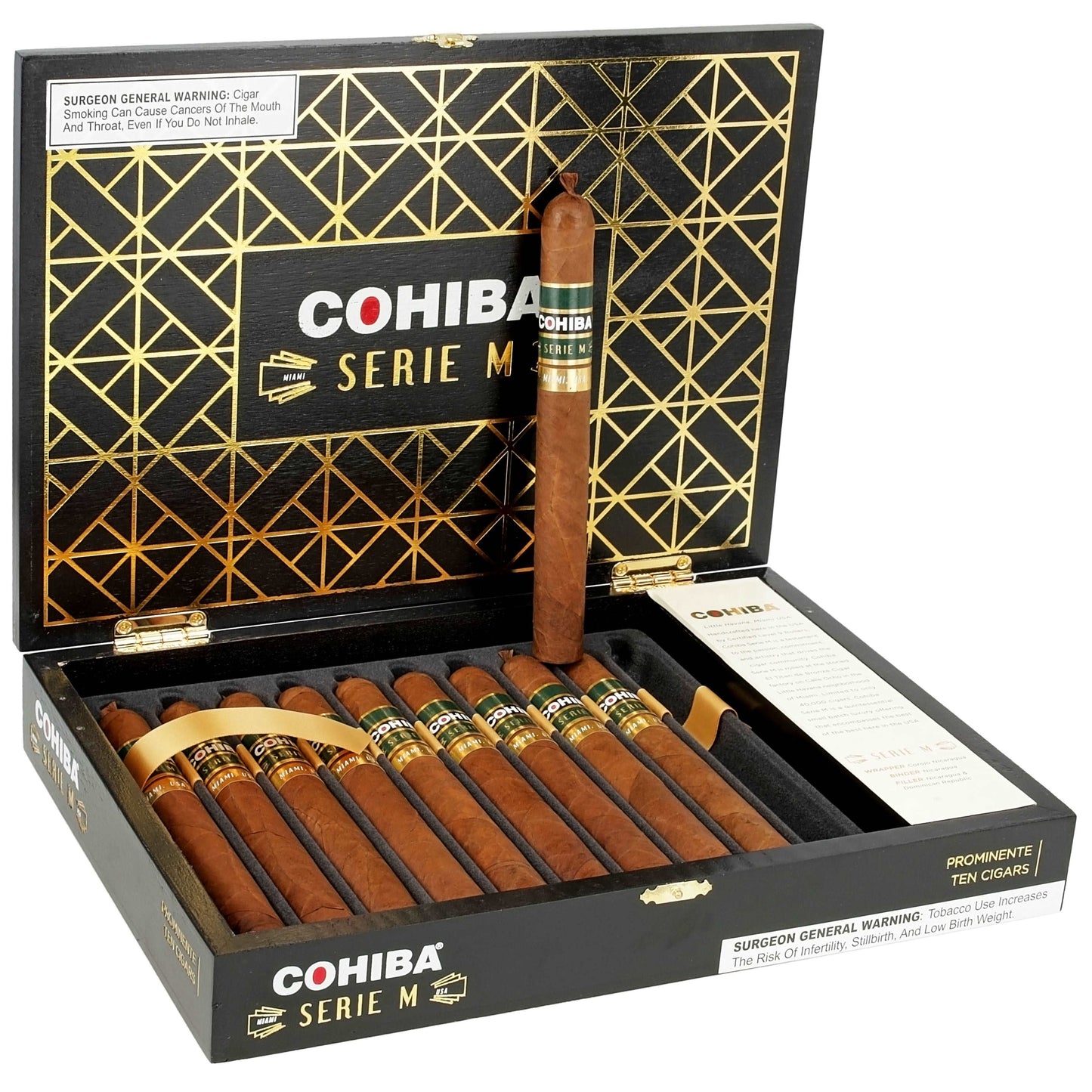 Cohiba Serie M Prominante - Shop Cigars Now - - Churchill, MEDIUM, Nicaraguan Corojo Wrapper, USA