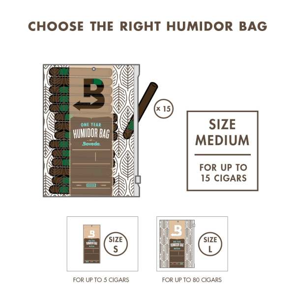 Boveda Medium Humidor Bag - Shop Cigars Now - -