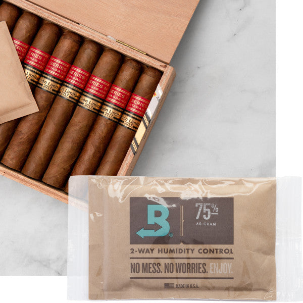 Boveda 75% Size 60 25 Cigars - Shop Cigars Now - -