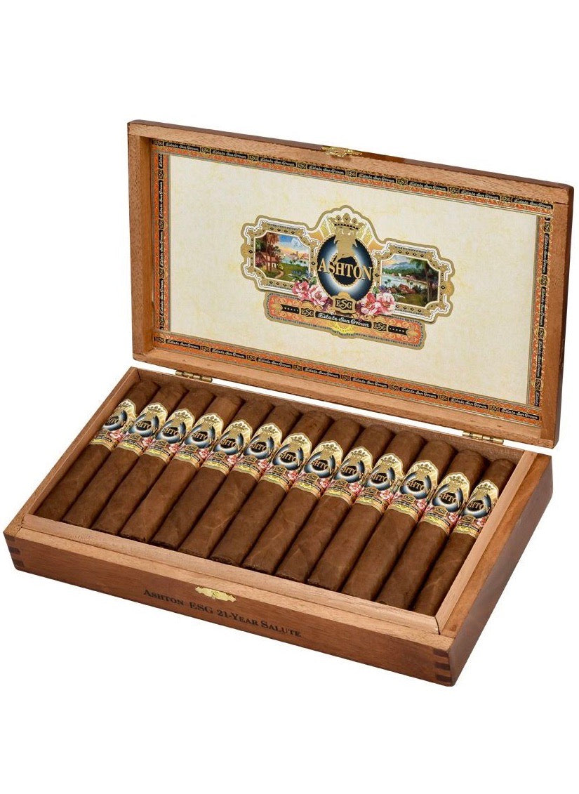 Ashton ESG 21 Year Salute - Shop Cigars Now - - Dominican Republic, Dominican Wrapper, Medium-Full, Robusto