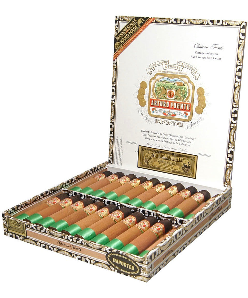 Arturo Fuente Chateau Fuente Maduro - Shop Cigars Now - - Connecticut Broadleaf Maduro Wrapper, Dominican Republic, Medium, Robusto
