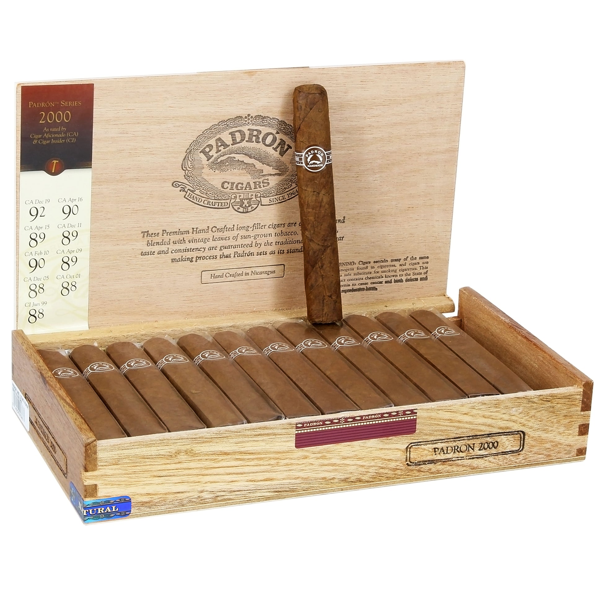 Padron (Traditional) No. 2000 - Shop Cigars Now  -  - Medium, Nicaragua, Nicaraguan Wrapper, Robusto