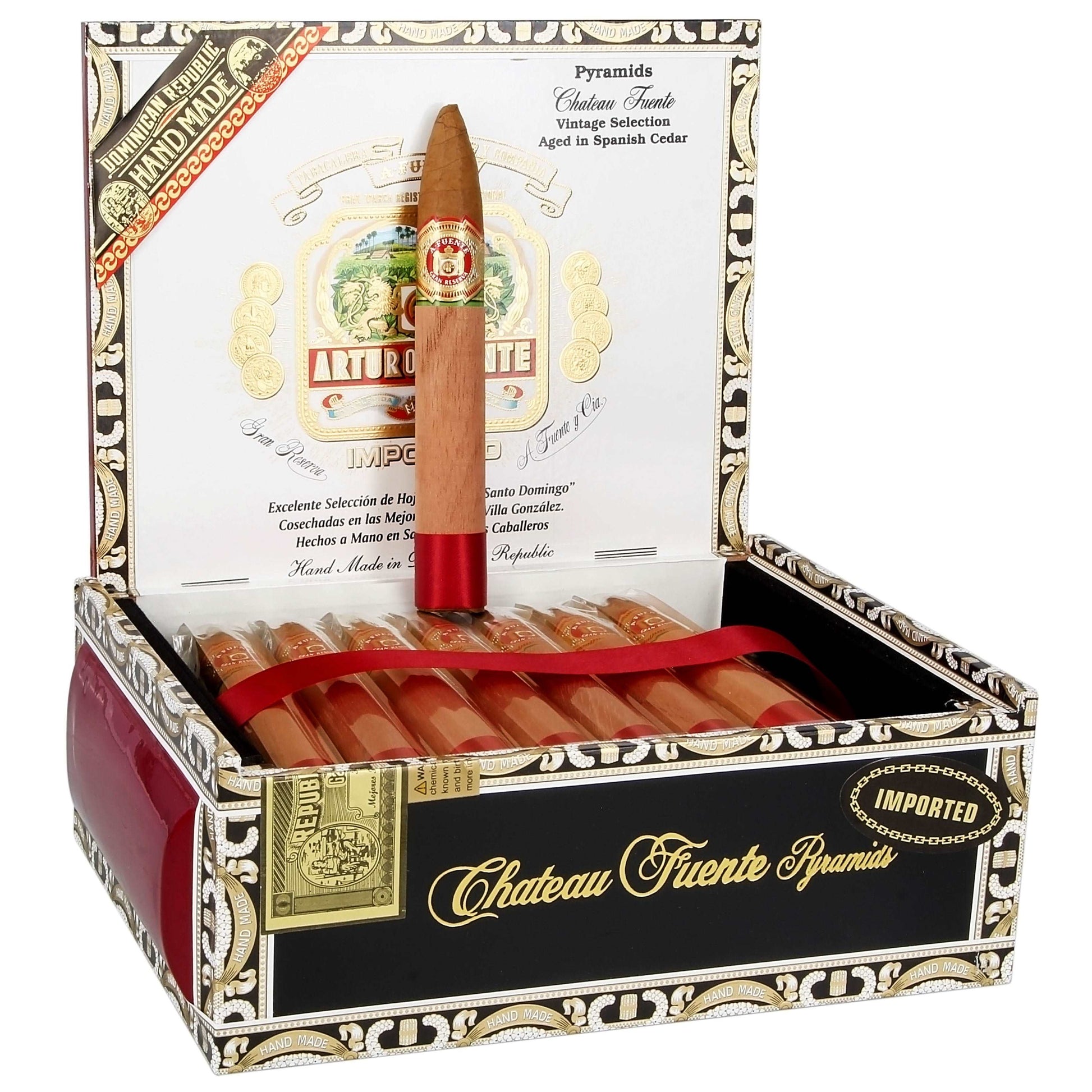 Arturo Fuente Chateau Fuente Pyramid - Shop Cigars Now  -  - Dominican Republic, MILD, Pyramid, USA Connecticut Shade Wrapper