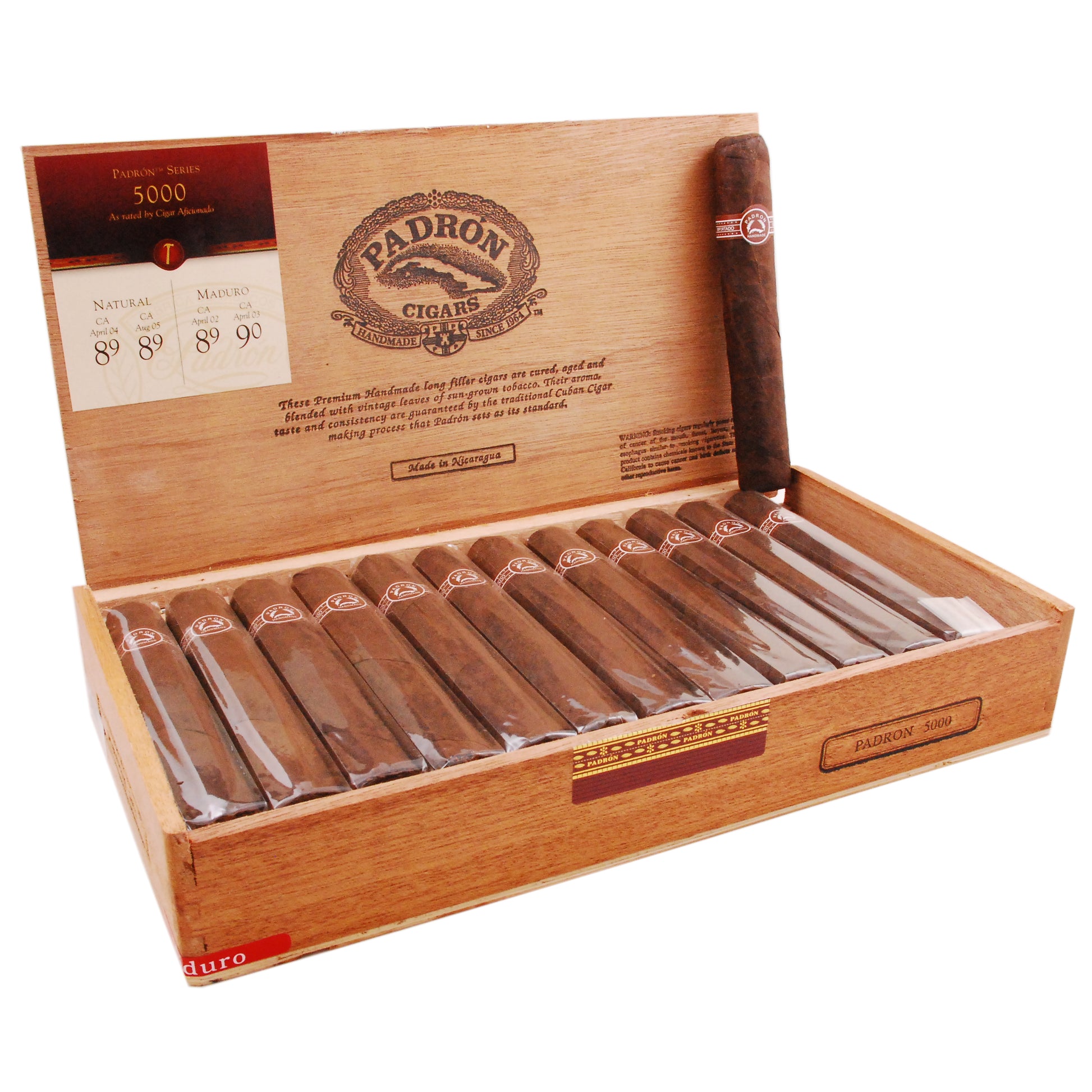 Padron (Traditional) No. 5000 Maduro - Shop Cigars Now  -  - Medium, Nicaragua, Nicaraguan Wrapper, Robusto