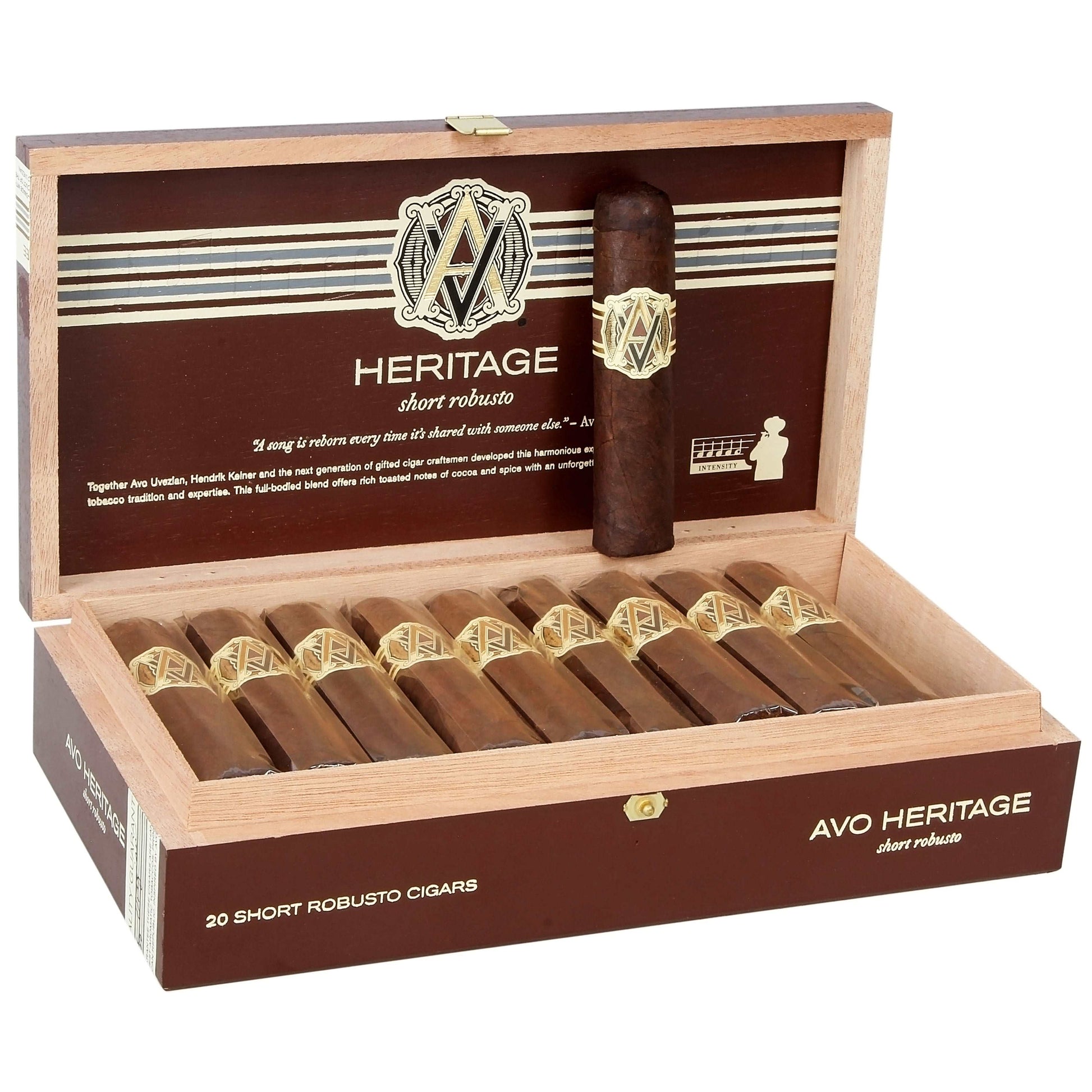 AVO Heritage Short Robusto - Shop Cigars Now  -  - Dominican Republic, Ecuadorian Sungrown Wrapper, MEDIUM, Robusto