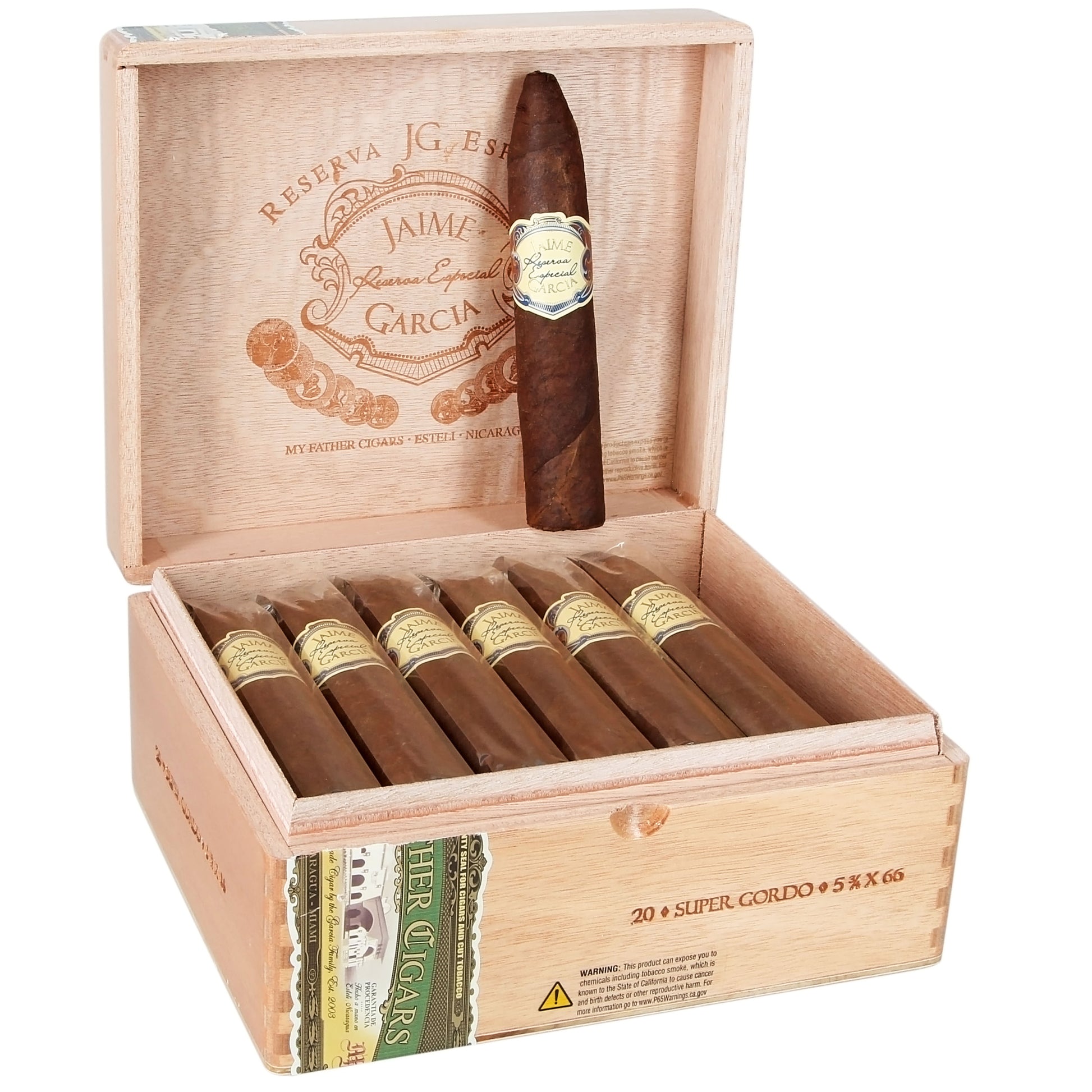 My Father Jaime Garcia Reserva Especial Super Gordo - Shop Cigars Now  -  - Full, Nicaragua, Torpedo, USA Connecticut Broadleaf Wrapper