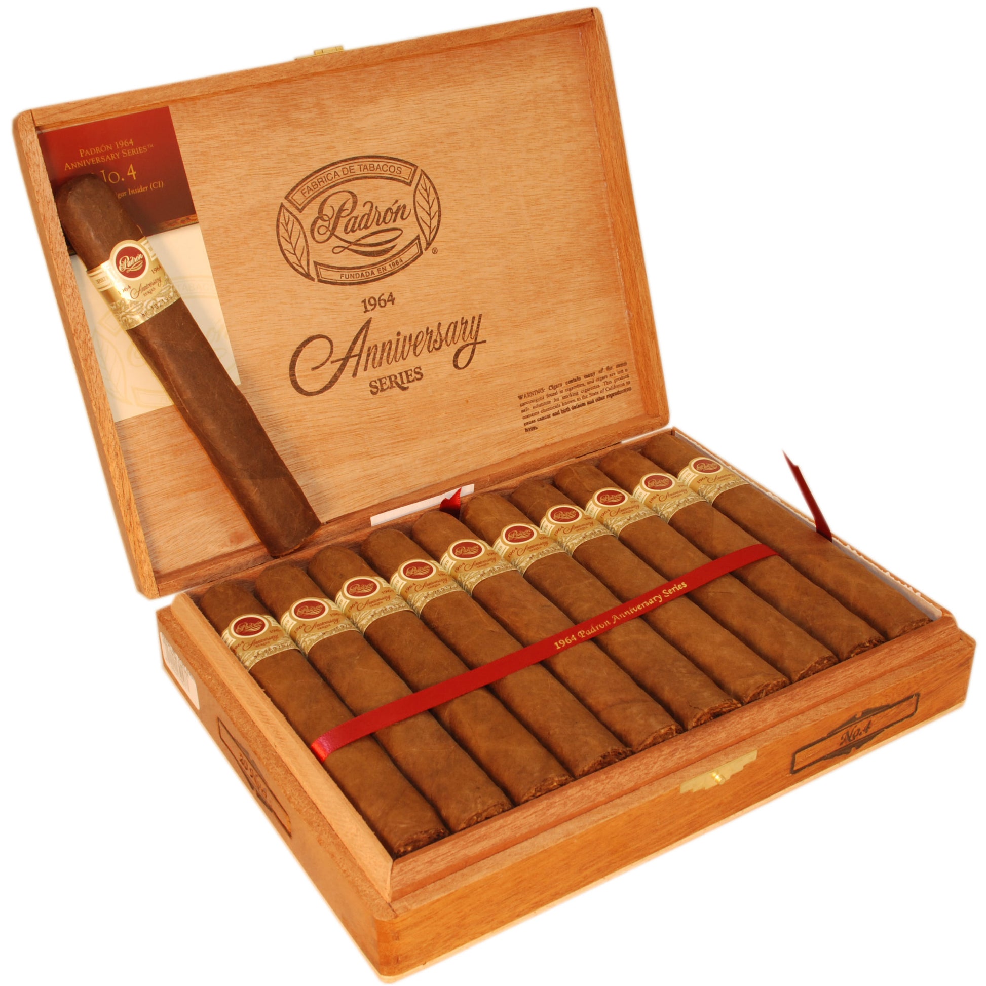 Padron 1964 Anniversary No. 4 Natural - Shop Cigars Now  -  - Medium, Nicaragua, Nicaraguan Wrapper, Toro