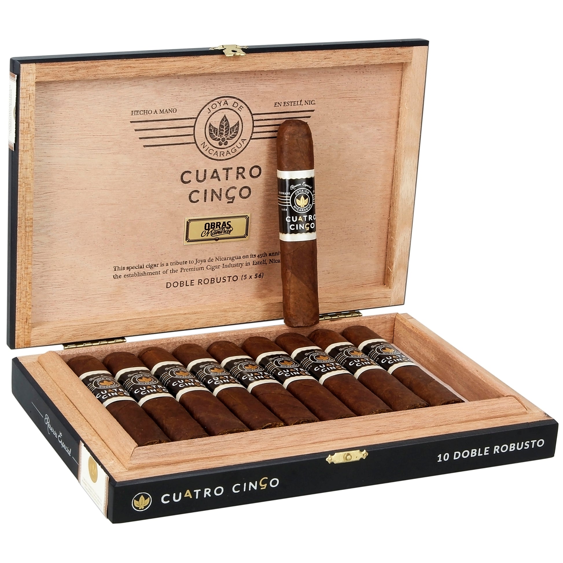 Joya de Nicaragua Cuatro Cinco Reserva Especial Doble Robusto - Shop Cigars Now  -  - Full, Nicaragua, Nicaraguan Habano Wrapper, Robusto