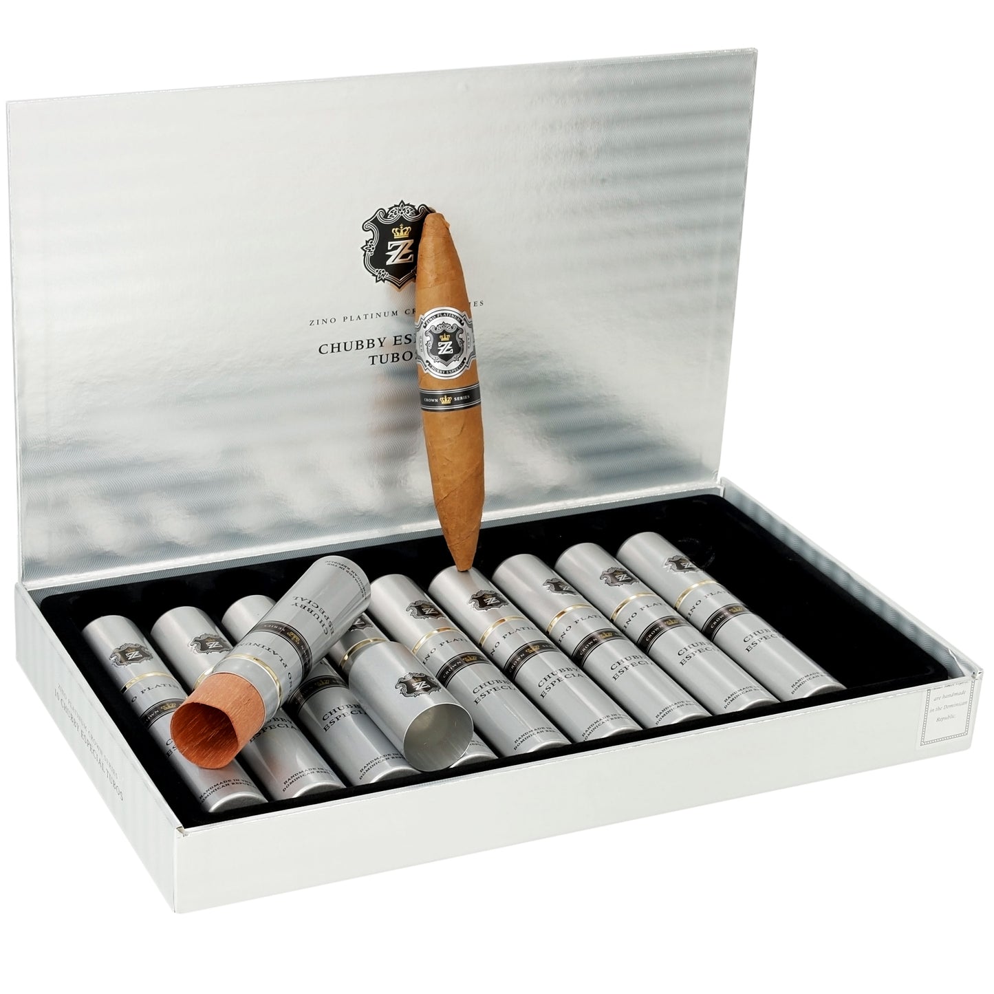 Zino Platinum Crown Series Chubby Especial - Shop Cigars Now  -  - Dominican Republic, Ecuadorian Wrapper, Medium, Perfecto