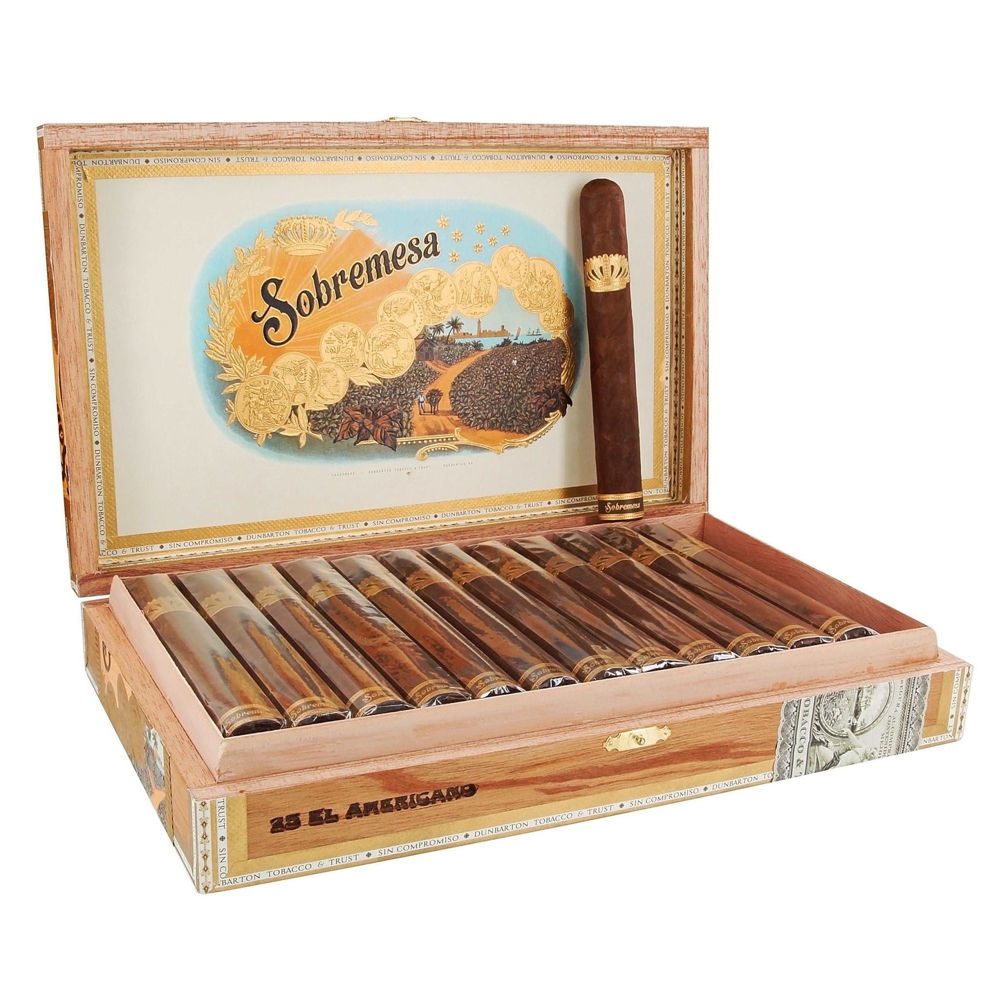 Dunbarton Tobacco Sobremesa El Americano - Shop Cigars Now  -  - Ecuadorian Habano Wrapper, Medium, Nicaragua, Toro