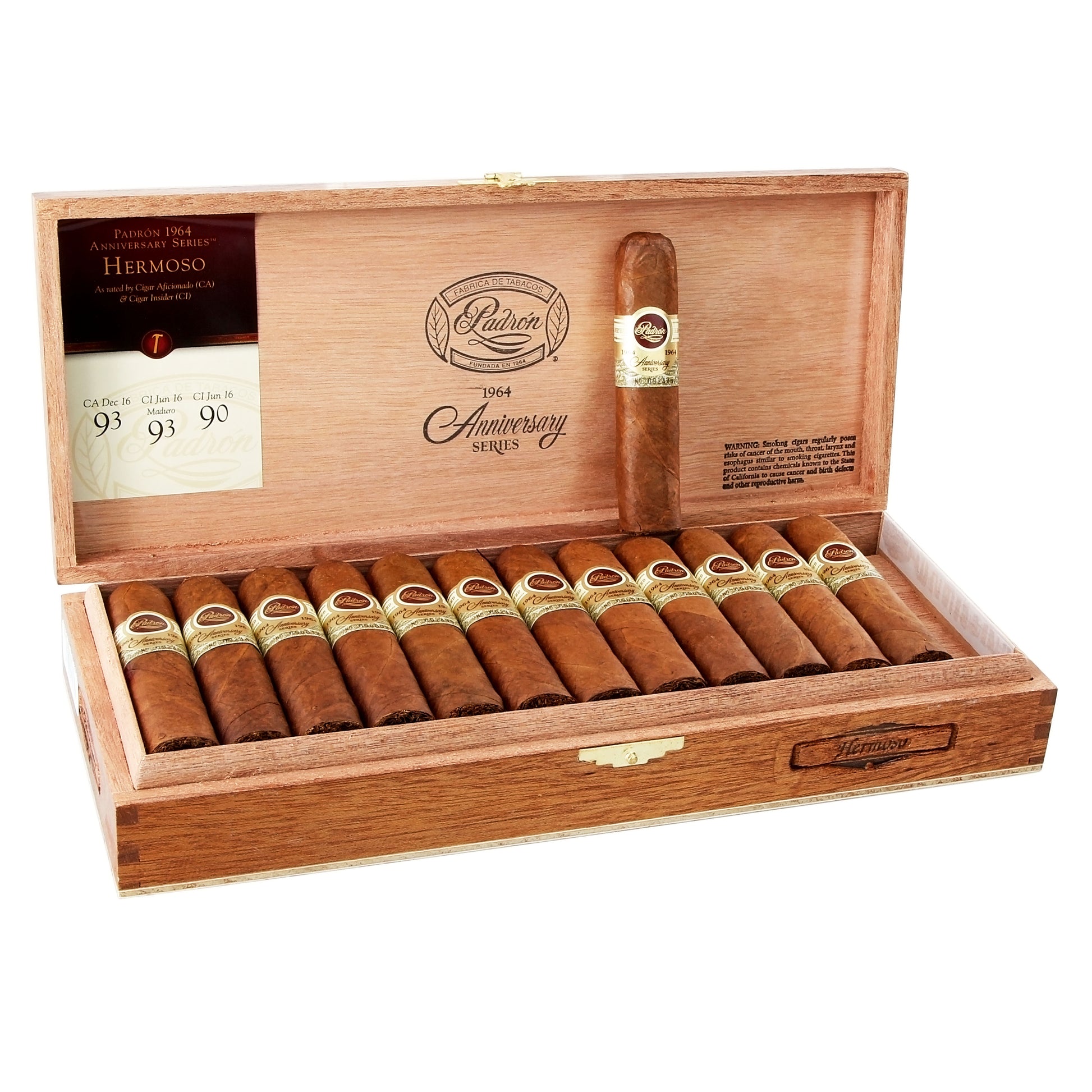 Padron 1964 Anniversary Hermoso Natural - Shop Cigars Now  -  - Medium, Nicaragua, Nicaraguan Wrapper, Robusto