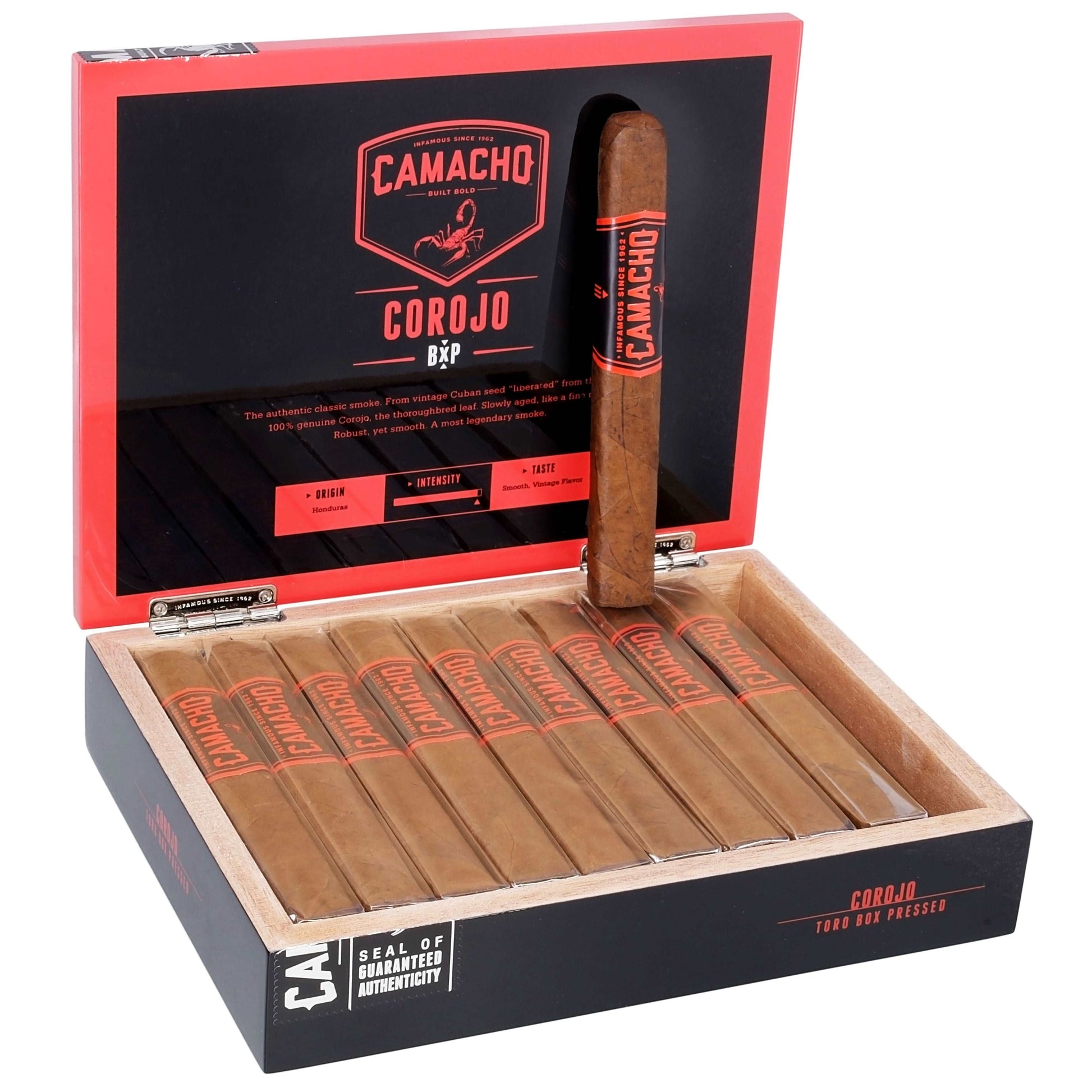 Camacho Corojo BXP Toro - Shop Cigars Now  -  - Corojo Wrapper, Full, Honduras, Toro