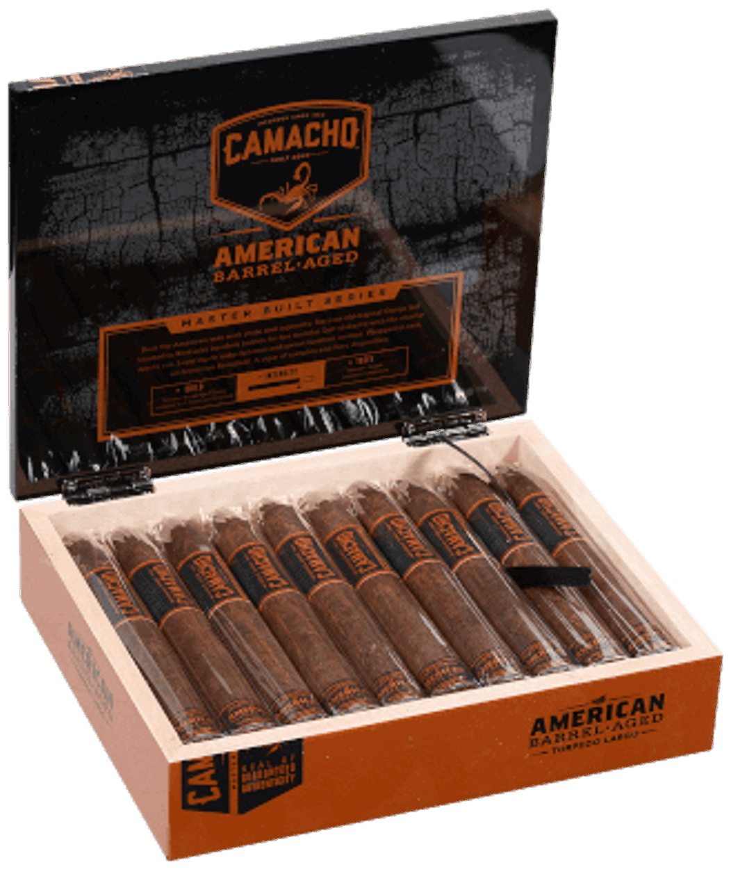 Camacho American Barrel Aged Torpedo Largo - Shop Cigars Now  -  - Honduras, Medium, Torpedo