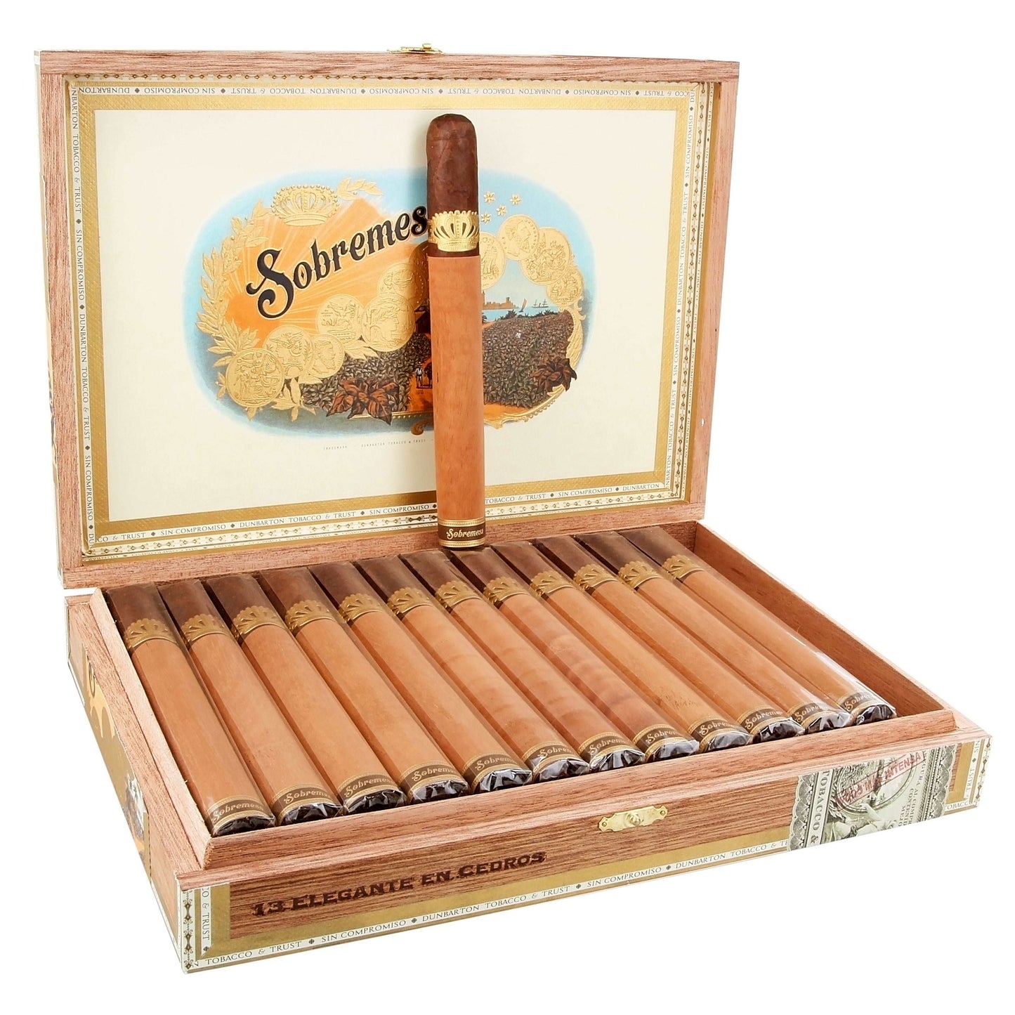 Dunbarton Tobacco Sobremesa Elegante en Cedros - Shop Cigars Now  -  - Churchill, Ecuadorian Habano Wrapper, Medium, Nicaragua