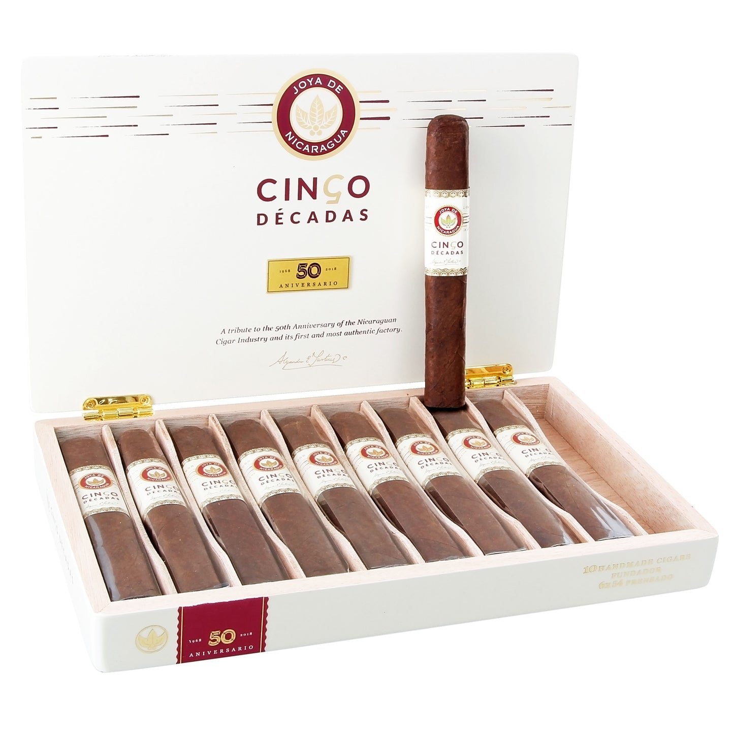 Joya de Nicaragua Cinco Decadas Fundador - Shop Cigars Now  -  - Medium, Nicaragua, Nicaraguan Wrapper, Toro