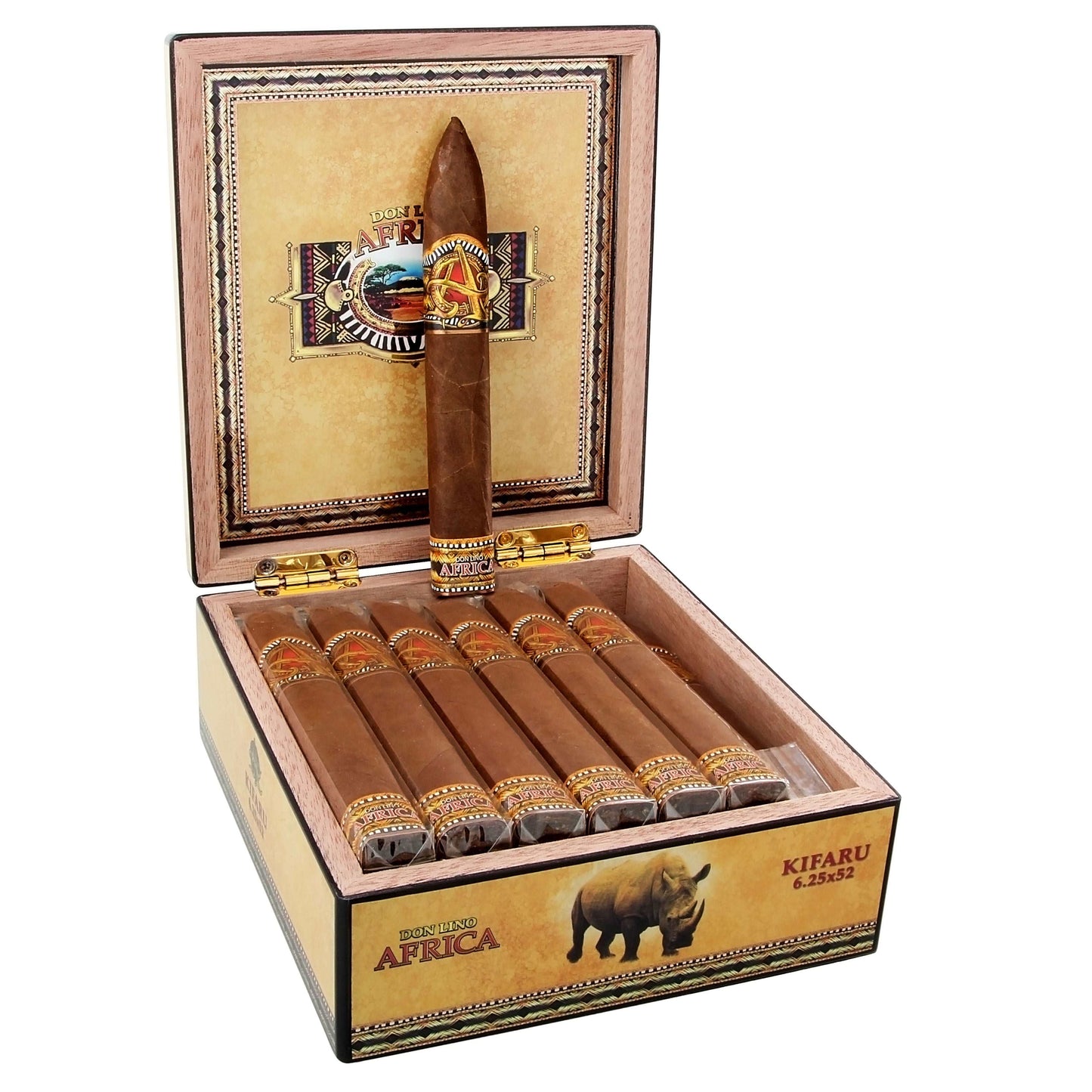 Don Lino Africa Kifaru Belicoso - Shop Cigars Now  -  - FULL, H2000 Wrapper, Nicaragua, Torpedo