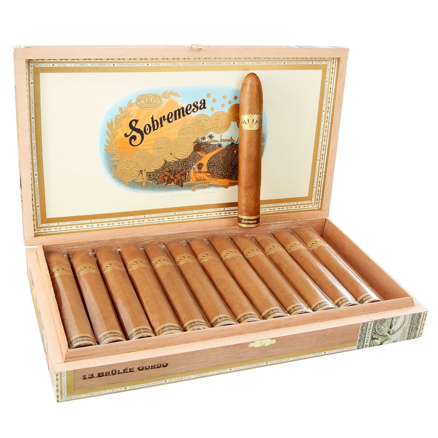 Dunbarton Tobacco Sobremesa Brulee Gordo - Shop Cigars Now  -  - Ecuadorian Connecticut Shade Wrapper, Medium, Nicaragua, Torpedo