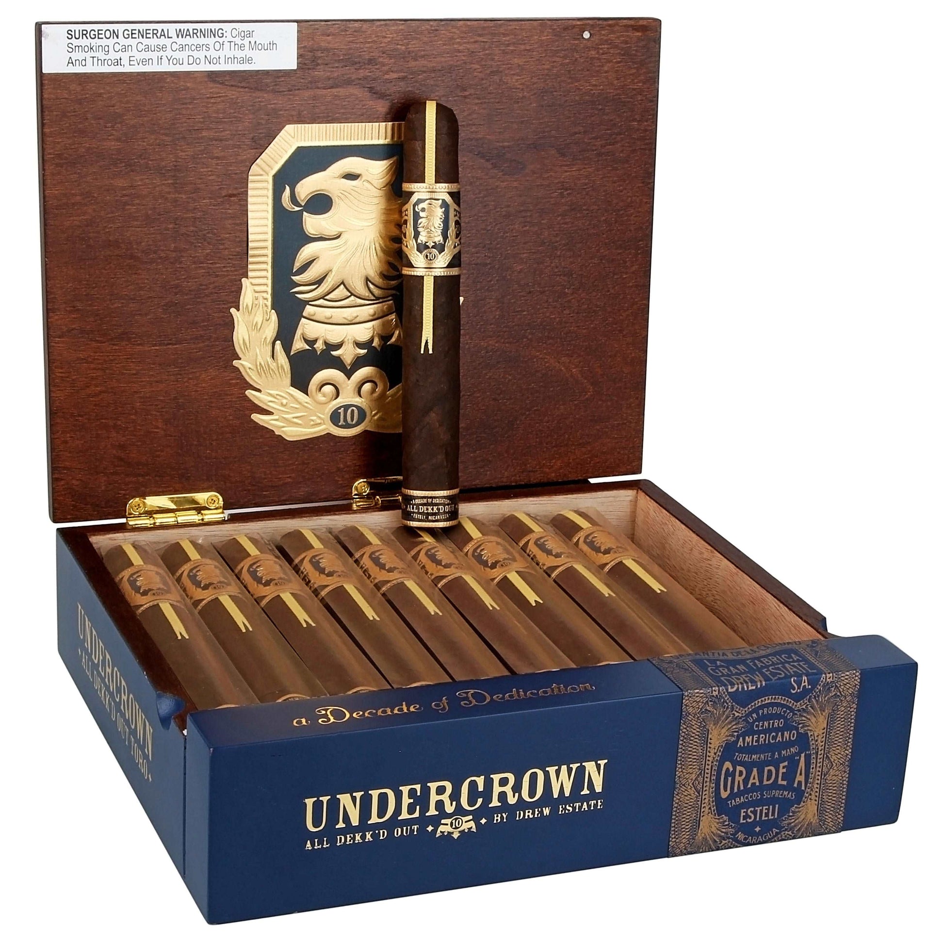 Drew Estate Liga Undercrown 10 Toro - Shop Cigars Now  -  - FULL, Mexican San Andres Maduro Wrapper, Nicaragua, Toro