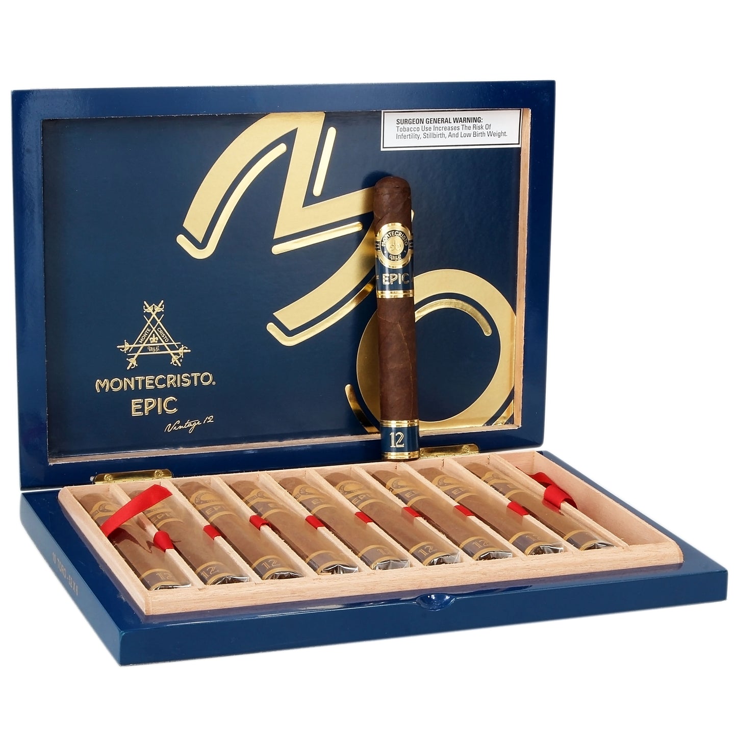 Montecristo Epic Vintage 12 Blue Toro - Shop Cigars Now  -  - Dominican Republic, Ecuadorian Sumatra Seed Wrapper, Medium, Toro