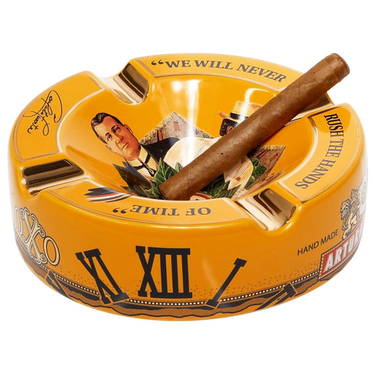 Arturo Fuente Hands Of Time Ashtray Yellow - Shop Cigars Now  -  - 