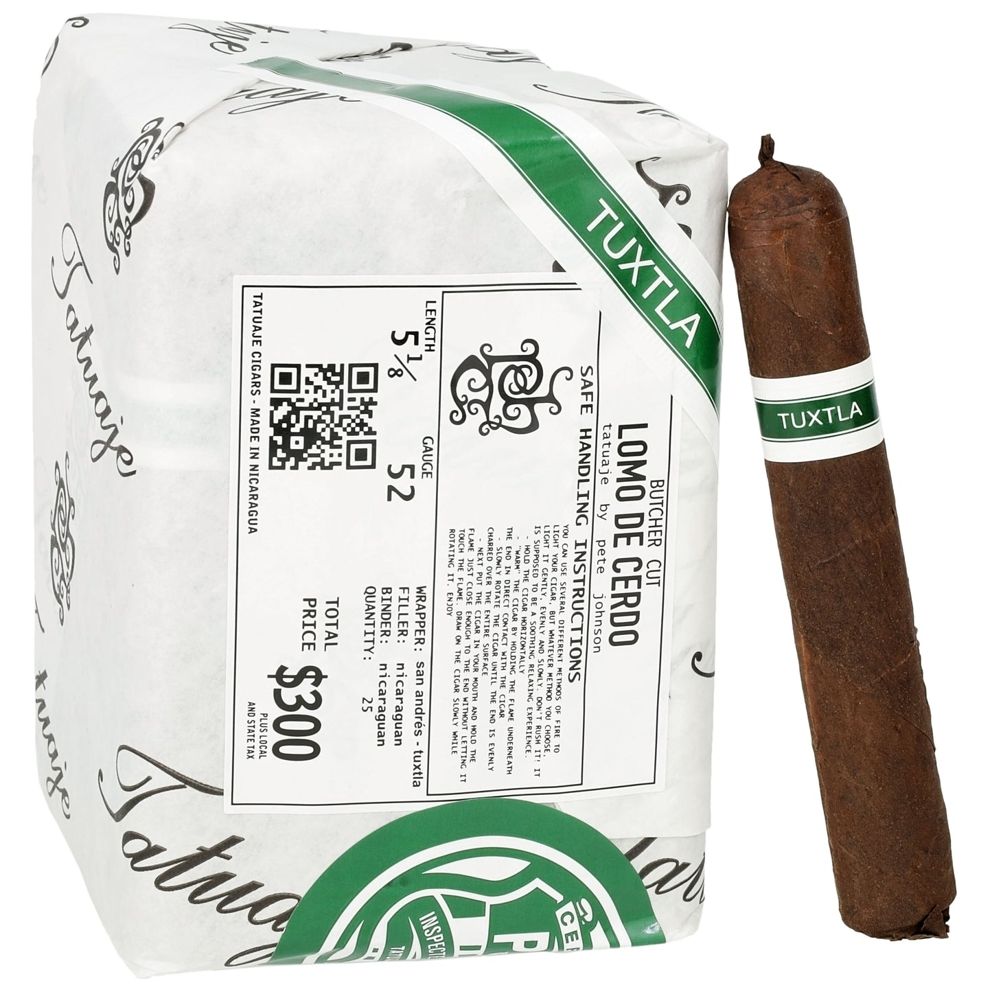 Tatuaje Lomo de Cerdo TUXTLA - Shop Cigars Now  -  - Full, Nicaragua, Robusto, San Andres Mexican Maduro Wrapper