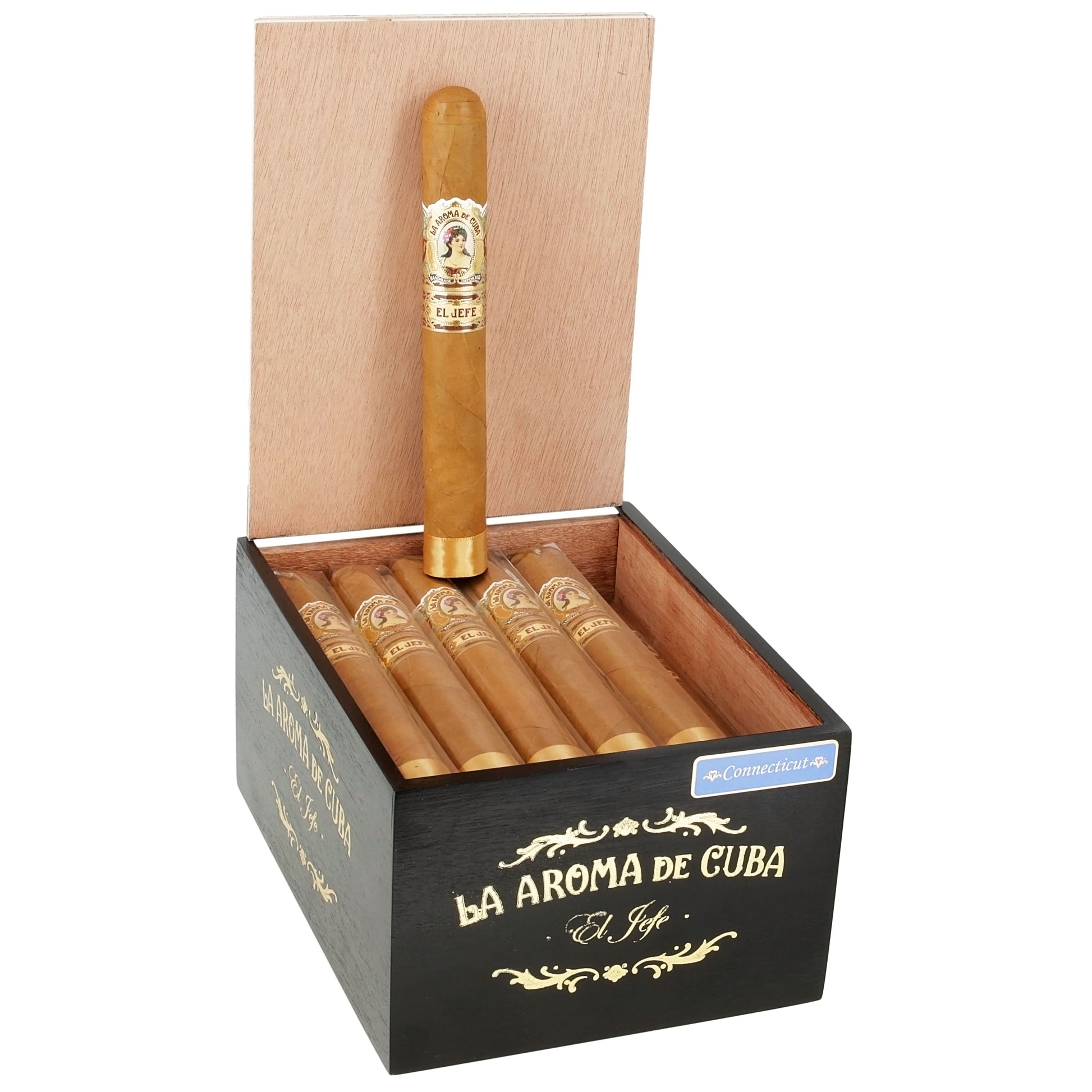 La Aroma de Cuba Connecticut El Jefe - Shop Cigars Now  -  - Double Corona, Ecuadorian Connecticut Shade Wrapper, Medium, Nicaragua