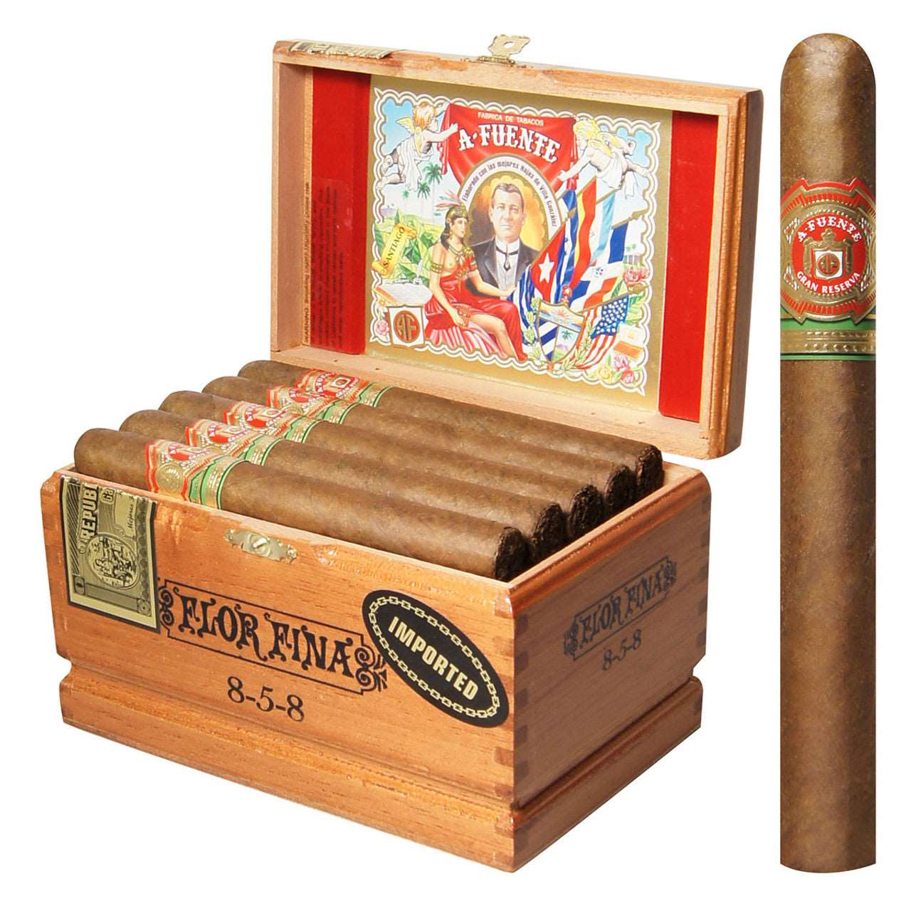 Arturo Fuente Flor Fina 8-5-8 Natural - Shop Cigars Now  -  - Cameroon Wrapper, Corona Grande, Dominican Republic, Mild-Medium