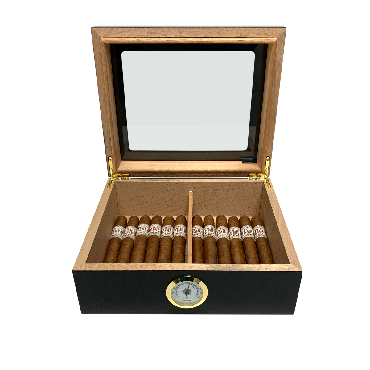 HUMIDOR SUPREME® CAPRI GLASSTOP BLACK - Shop Cigars Now  -  - 