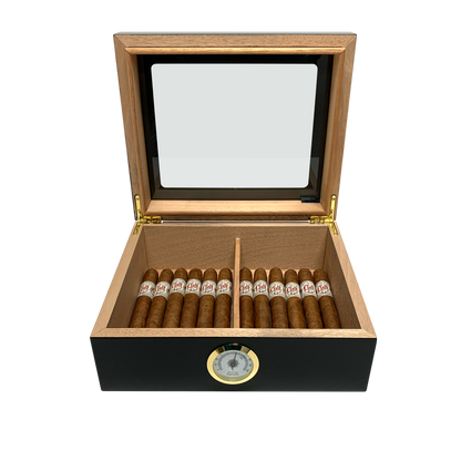 HUMIDOR SUPREME® CAPRI GLASSTOP BLACK - Shop Cigars Now  -  - 