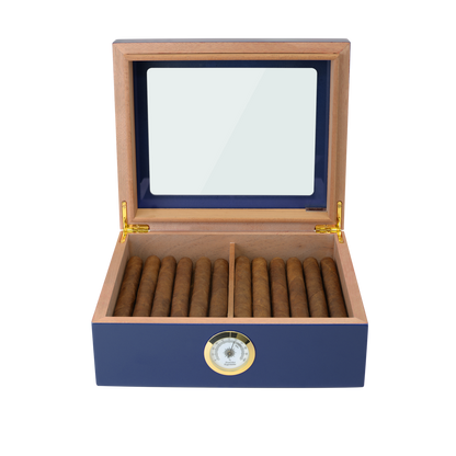 HUMIDOR SUPREME® CAPRI GLASSTOP BLUE - Shop Cigars Now  -  - 