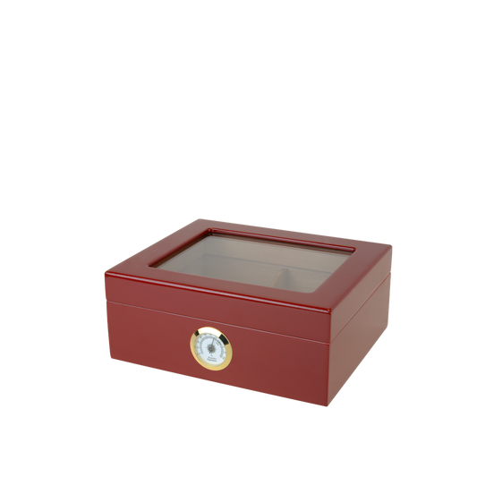 HUMIDOR SUPREME® CAPRI GLASSTOP RED - Shop Cigars Now  -  - 