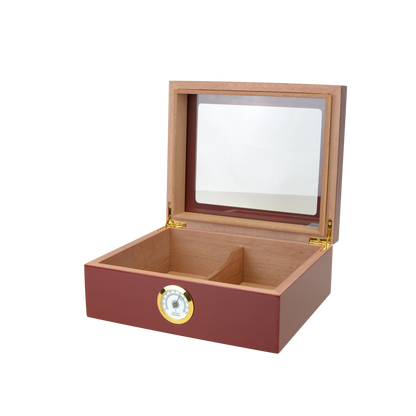 HUMIDOR SUPREME® CAPRI GLASSTOP RED - Shop Cigars Now  -  - 