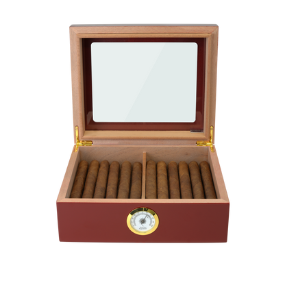 HUMIDOR SUPREME® CAPRI GLASSTOP RED - Shop Cigars Now  -  - 