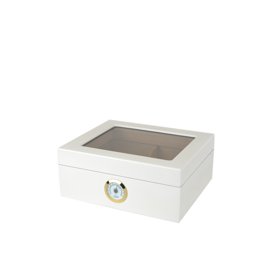 HUMIDOR SUPREME® CAPRI GLASSTOP WHITE - Shop Cigars Now  -  - 