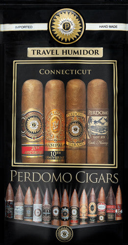 Perdomo Humibag 4 Cigar Sampler Connecticut - Shop Cigars Now  -  - Ecuadorian Connecticut Shade Wrapper, Nicaragua, Sampler, Toro