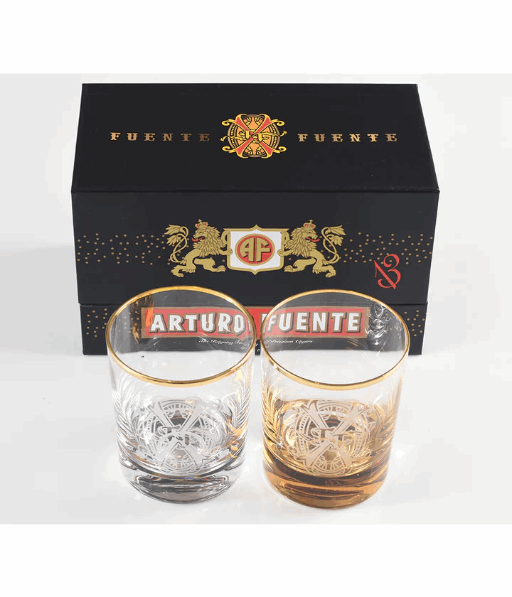 Arturo Fuente OpusX Rocks Glass Set - Shop Cigars Now  -  - 