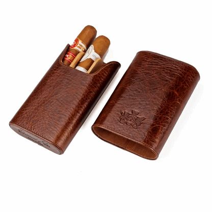 Cigar Case Gordo Antique Saddle - Shop Cigars Now  -  - 