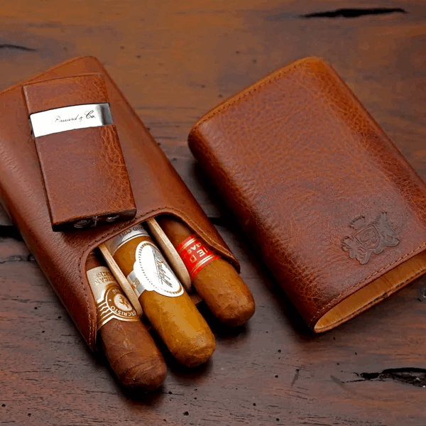 Cigar Case Gordo Antique Saddle - Shop Cigars Now  -  - 