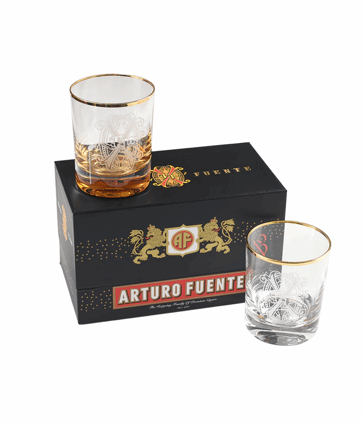 Arturo Fuente OpusX Rocks Glass Set - Shop Cigars Now  -  - 