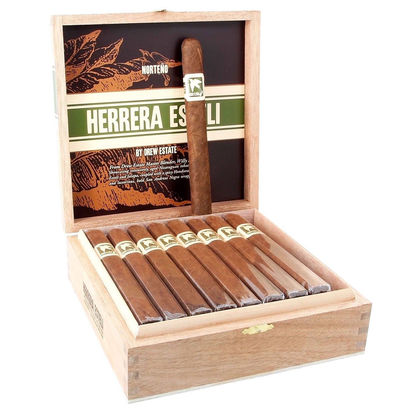 Drew Estate Herrera Estelí Norteño Lonsdale Deluxe - Shop Cigars Now  -  - Full, Lonsdale, Nicaragua, San Andres Mexican Maduro Wrapper