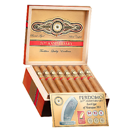 Perdomo 20th Anniversary Connecticut Robusto R556 - Shop Cigars Now  -  - Ecuadorian Connecticut Wrapper, Mild-Medium, Nicaragua, Robusto