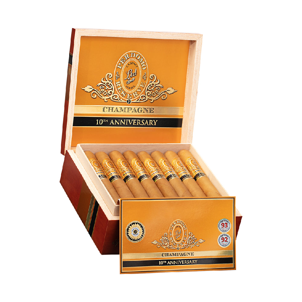 Perdomo Reserve 10th Anniversary Champagne Churchill - Shop Cigars Now  -  - Churchill, Ecuadorian Connecticut Wrapper, Mild-Medium, Nicaragua