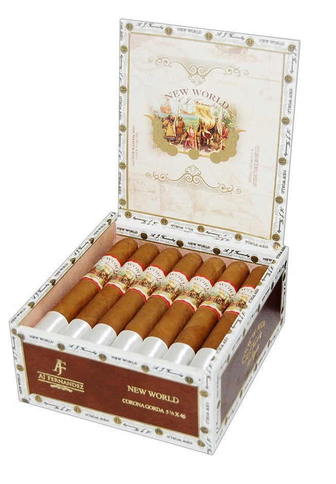 AJ Fernandez New World Connecticut Corona Gorda - Shop Cigars Now  -  - Connecticut Shade Wrapper, Corona Extra, Mild-Medium, Nicaragua